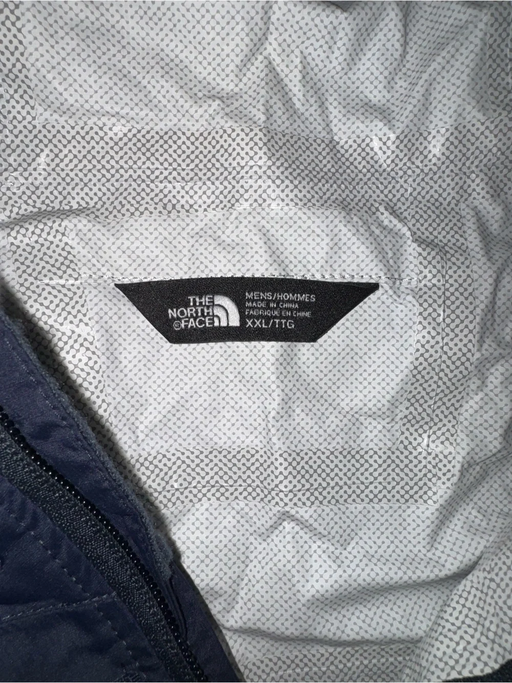 The North Face Navy and Brown Hooded Rain Jacket